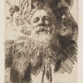 Anders Zorn (1860–1920) Auguste Rodin, 1906 Radierung, Kaltnadel, 374 x 277 mm Städel Museum, Graphische Sammlung, Frankfurt am Main Foto: Städel Museum – ARTOTHEK