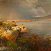 Oswald Achenbach (1827 – 1905) Bucht von Neapel mit einem Regenbogen | Öl auf Leinwand | 138 x 196 cm Ergebnis: € 73.000