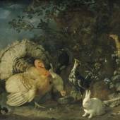  Franz Werner Tamm  Hausgeflügel und Kaninchen, um 1706  Öl auf Leinwand  137 x 186 cm  © Belvedere, Wien