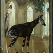 Petra Rintelen -Okapi- 210 x 120 cm Oel auf Leinwand _ oil on canvas _ 2021