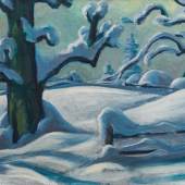 Werner Berg (1904 – 1981) Neuschnee, 1969 Öl auf Leinwand, 60 x 100 cm Schätzpreis: 100.000 – 160.000 €