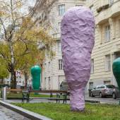 Programmbeitrag KÖR Kunst im öffentlichen Raum Wien: ‘Franz West. Skulpturengruppe am Esteplatz‘  Gespräch und Besichtigung der Franz West Privatstiftung / ehem. Atelier Franz West  Franz West, Fünfteilige Außenskulptur © Jens Preusse, 2022