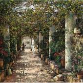 Robert Russ (1847–1922), Italienische Pergola, um 1907, Öl auf Leinwand, 120 x 150 cm, erzielter Preis € 195.000, WELTREKORD 