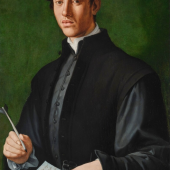 Agnolo di Cosimo, called Bronzino, Portrait of A Man, Facing Left, With A Quill and a Sheet of Paper, Possibly A Self-Portrait of The Artist, est. $3,000,000 - $5,000,000