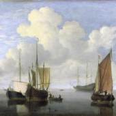 Willem van de Velde (1847 - 1935) Stille See
Öl auf Leinwand, 43 x 50,5 © Hamburger Kunsthalle / bpk Photo: Elke Walford