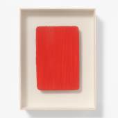 Yves Klein (1928 – 1962) Monochrome Rouge (M66) I 1957 | Mischtechnik auf Hartfaser I 18 x 12cm Taxe: € 80.000 – 120.000