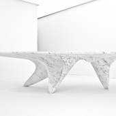 Zaha Hadid Architects Luna Table for CITCO  Milan, Italy CITCO Italian Carrara marble 320 x 120 x 78cm  Colour Living, Hong Kong