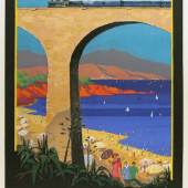 Charles Hallo Summer on the French Riviera by the Blue Train
Frankreich, 1928
L. Serre & Cie., Paris
Farblithografie
101,0 x 65,5 cm
