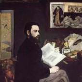(Cézanne Pauls Freund) Manet Edouard, Portraet des emile Zola. Das Gemälde "Portraet des emile Zola" von Edouard Manet als hochwertige, handgemalte Ölgemälde-Replikation. Quelle: www.oel-bild.de 