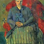 Porträt der Mme Cézanne in rotem Lehnstuhl. Museum of Fine Arts, Boston