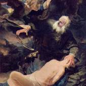 Rembrandt 	 Der Engel verhindet die Opferung Isaaks 	Barock   	Diese Bilder-Vorlage Der Engel verhindet die Opferung Isaaks Von Rembrandt als hochwertiges, handgemaltes Gemälde. Wir malen Ihr Ölgemälde nach Ihrer Vorlage.
