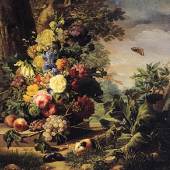 Josef Nigg Blumen Auktionsergebnis: € 313.300,- Öl auf Leinwand 92,5 x 95 cm
