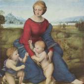 Raphael (Raffaele Santi) 1483 (Urbino) - 1520 (Rom)   Die Madonna im Grünen Kunsthistorisches Museum, Wien - KHM. Bildmaterial: reisserbilder.at
