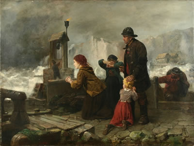 Rudolf Jordan (1810 - 1887) - Öl auf altdoublierter Leinwand, 